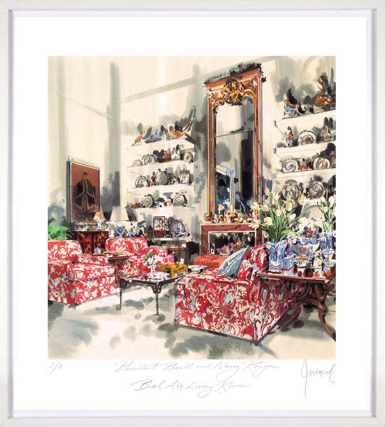 President Ronald and Nancy Reagan Bel Air Living Room